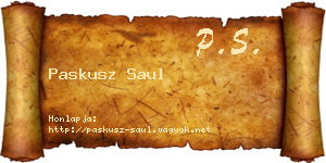 Paskusz Saul névjegykártya